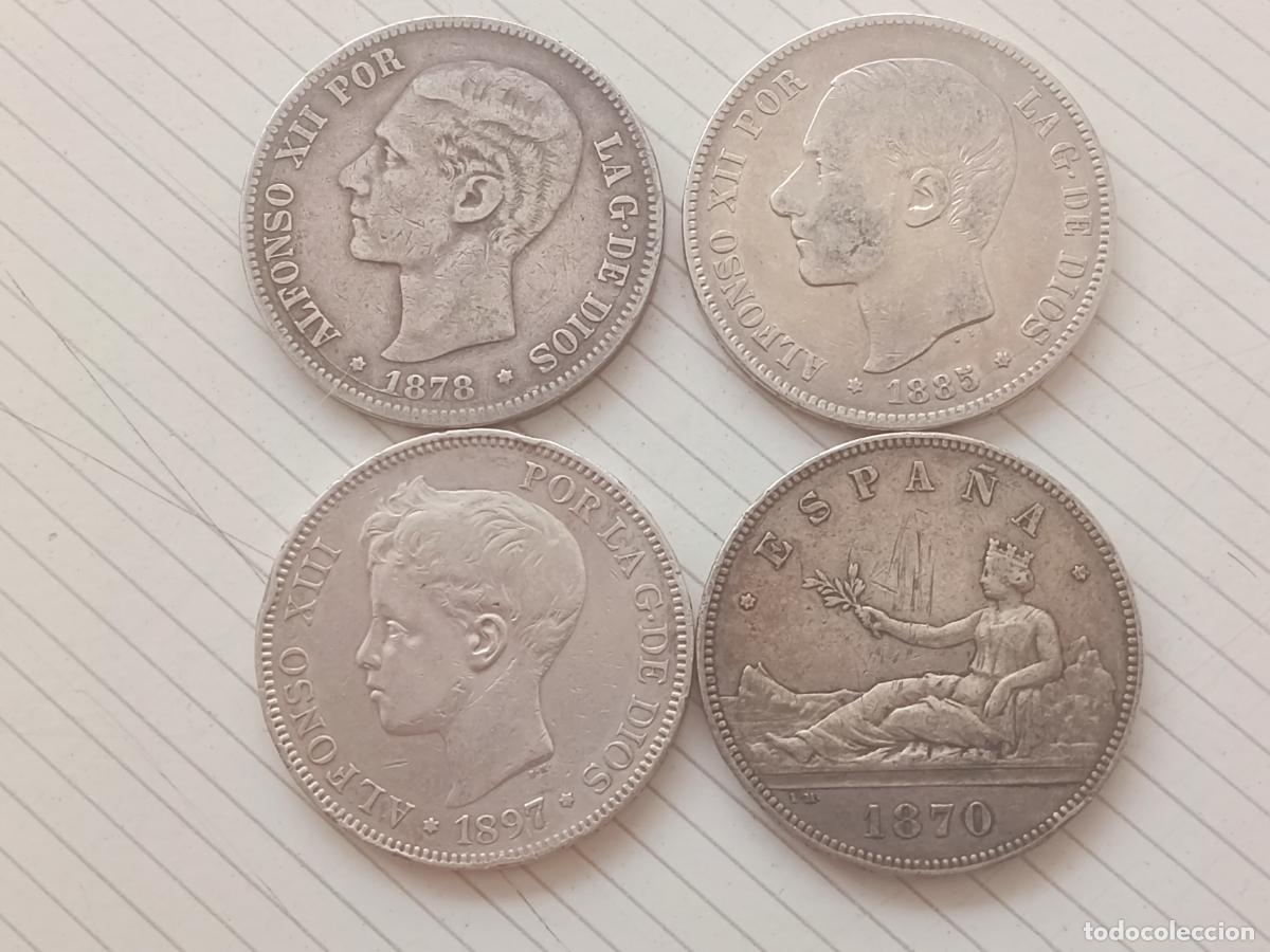 Monedas de Espa&ntilde;a: 4 DUROS DE PLATA ORIGINALES