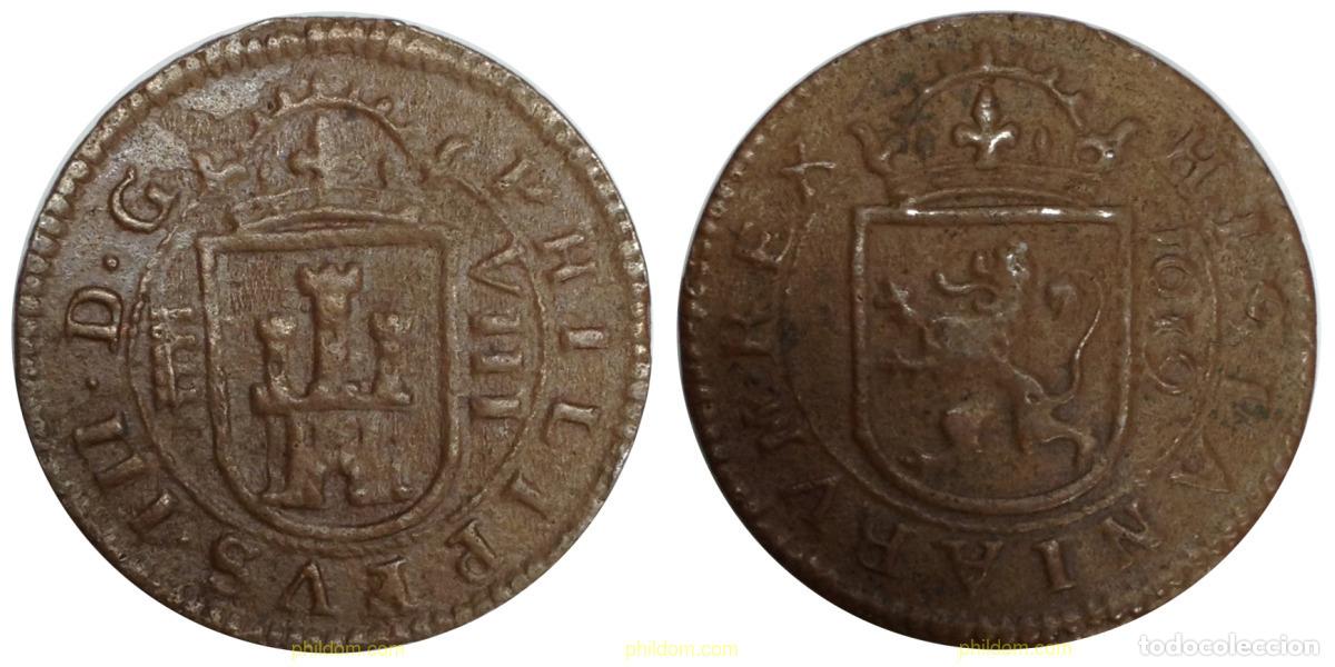 Monedas de Espa&ntilde;a: 1256 ESPA&Ntilde;A 1619 FELIPE III 1619 SEGOVIA 8 MARAVEDIS
