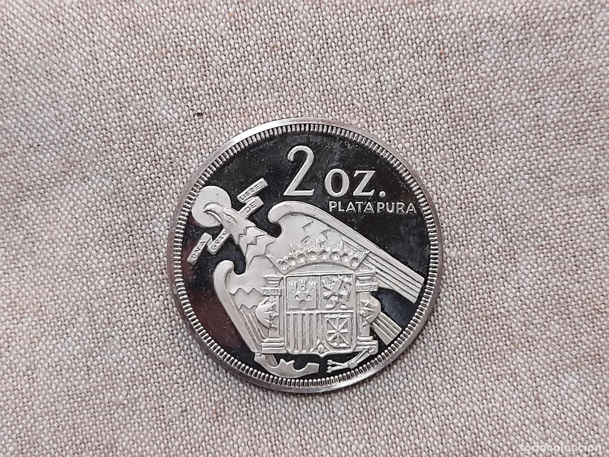 Monedas de Espa&ntilde;a: F. Franco, 2 Onzas de Plata Pura