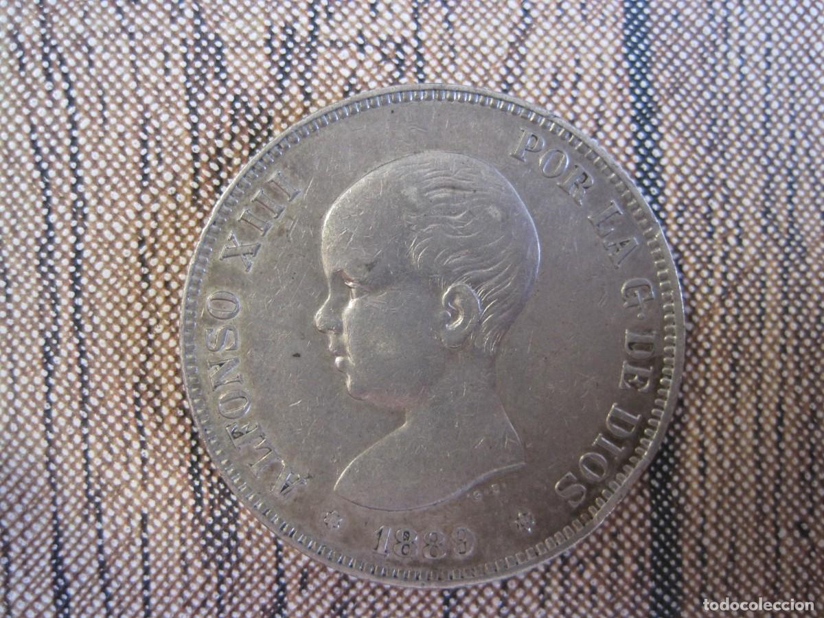 Monedas de Espa&ntilde;a: 5 PESETAS DE PLATA A&Ntilde;O 1889 - Foto 1