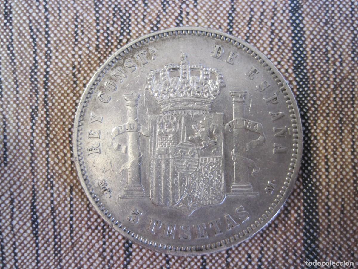 Monedas de Espa&ntilde;a: 5 PESETAS DE PLATA A&Ntilde;O 1889 - Foto 2