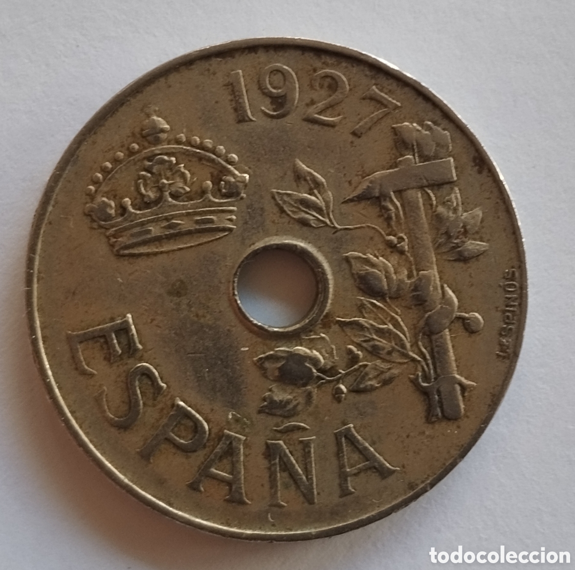 Monedas de Espa&ntilde;a: MONEDA DE 25 C&Eacute;NTIMOS 1927 EN BUEN ESTADO