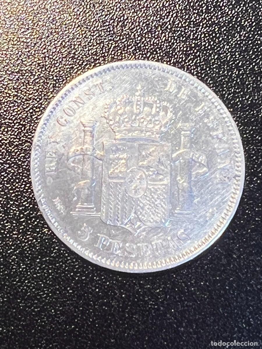 Monedas de Espa&ntilde;a: Moneda 5 Pesetas 1885 Alfonso XII Espa&ntilde;a Plata 25g Madrid KM#688 Moneda Original
