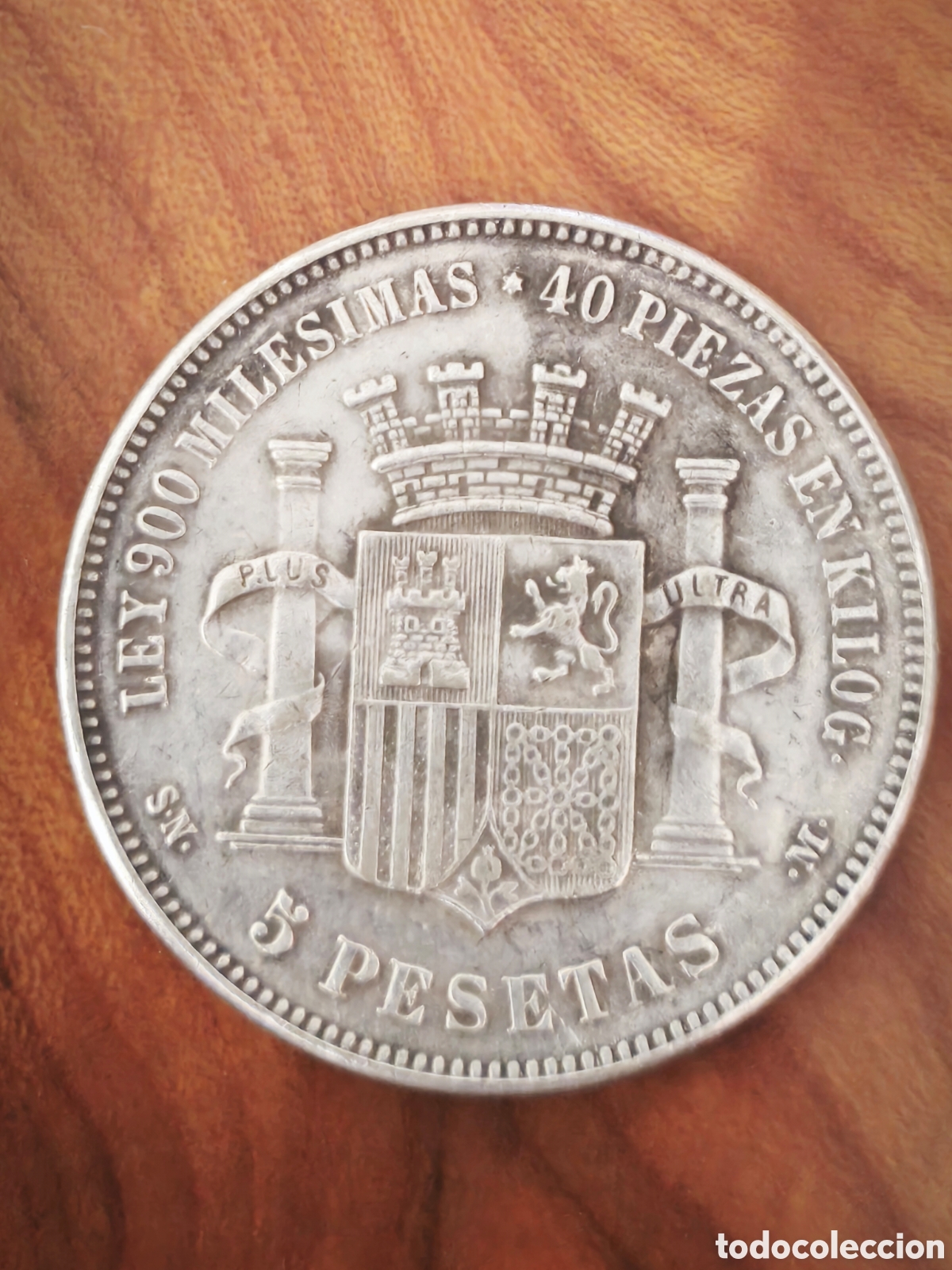 Monedas de Espa&ntilde;a: Espa&ntilde;a 5 pesetas del a&ntilde;o 1870 - Foto 2