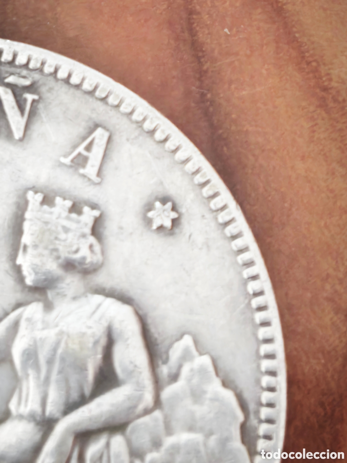 Monedas de Espa&ntilde;a: Espa&ntilde;a 5 pesetas del a&ntilde;o 1870 - Foto 3