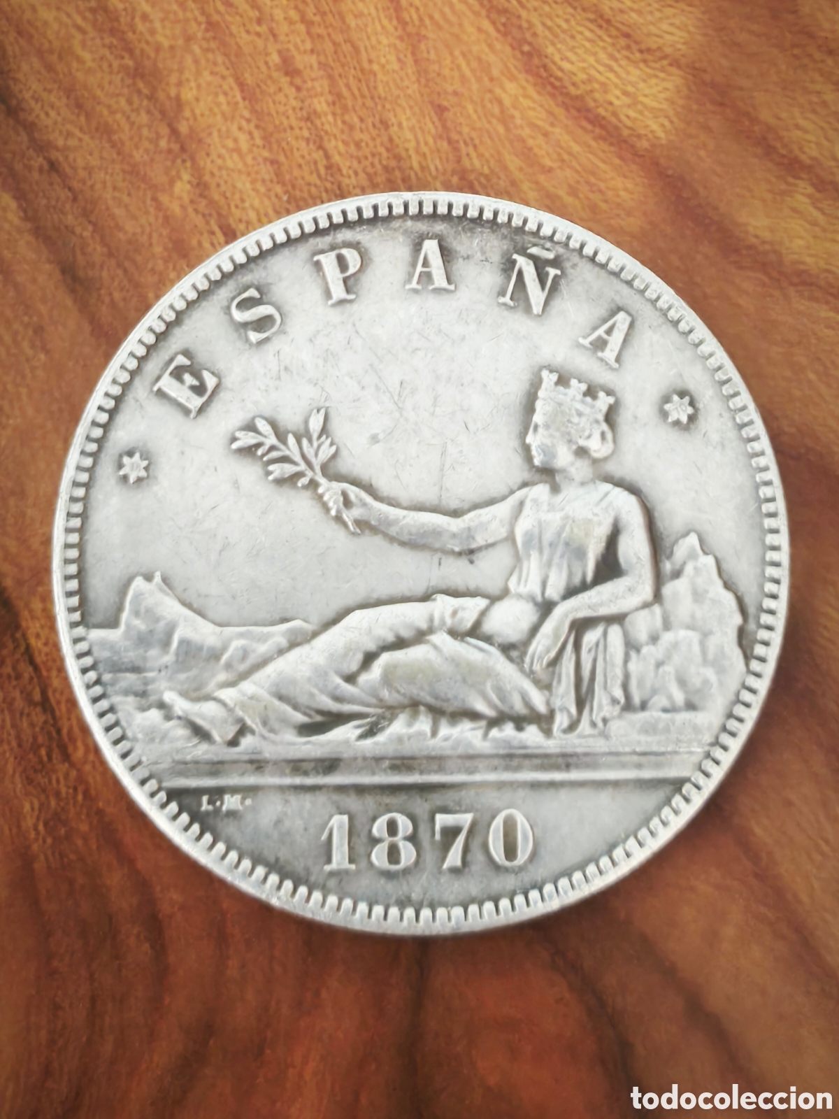 Monedas de Espa&ntilde;a: Espa&ntilde;a 5 pesetas del a&ntilde;o 1870 - Foto 1