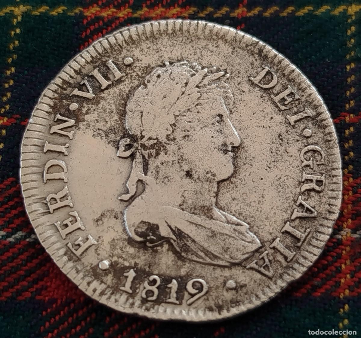 Monedas de Espa&ntilde;a: 2 reales lima 1819 Fernando vii