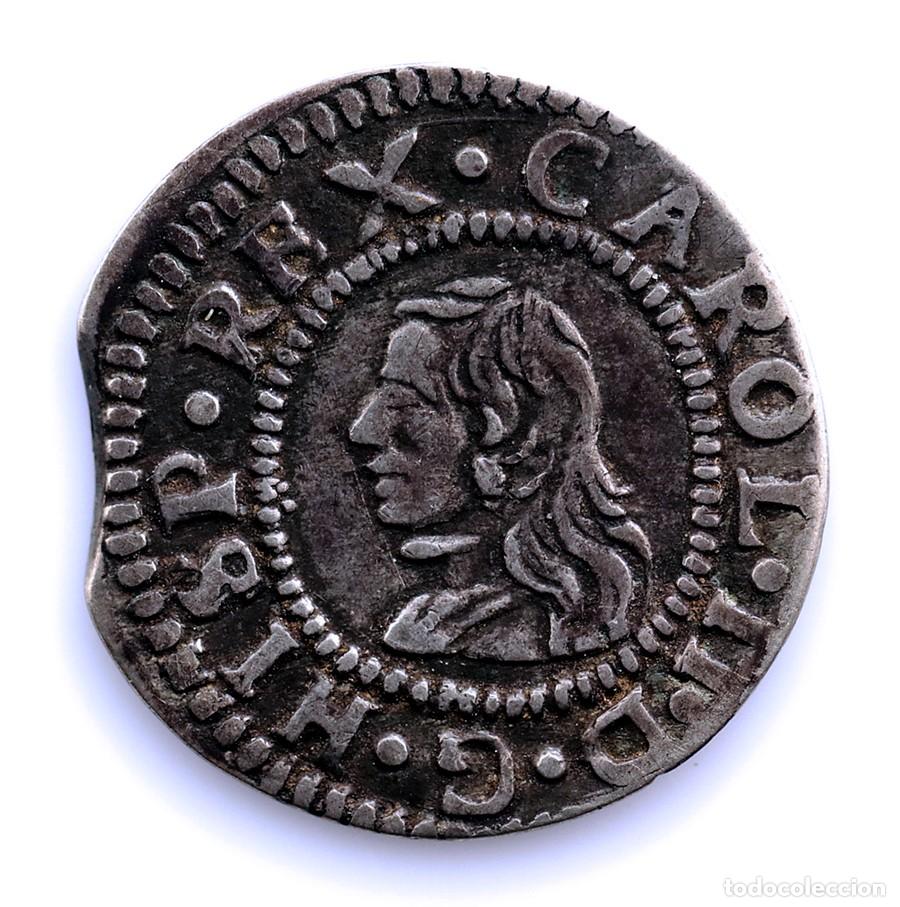 Monedas de Espa&ntilde;a: SC-Spain-Carlos II &rdquo;El Hechizado&rdquo; Croat 1674. MBC+/VF+ Plata 2,37 g.