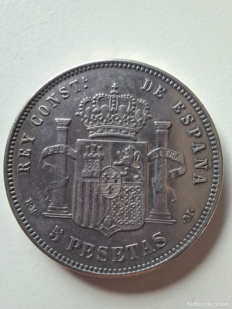 Monedas de Espa&ntilde;a: Moneda 25 Pesetas Alfonso XIII 1897 Plata Original Espa&ntilde;a