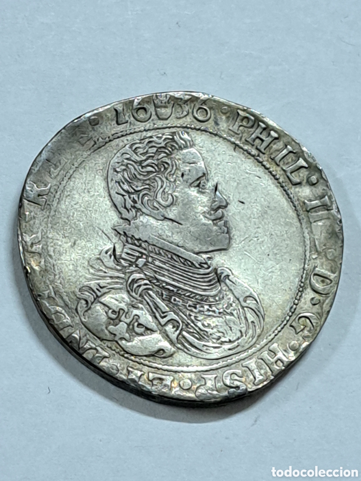 Monedas de Espa&ntilde;a: Ducat&oacute;n de plata reinado de Felipe IV a&ntilde;o 1636 acu&ntilde;ada en Amberes
