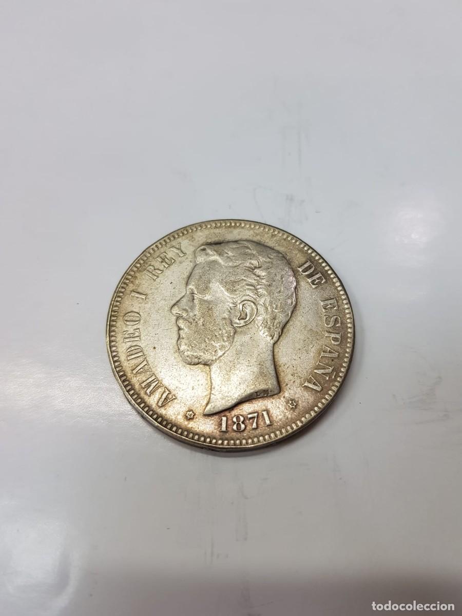Monedas de Espa&ntilde;a: ESPA&Ntilde;A-AMADEO I- 5 PESETAS-1871*18-73 DEM-FALSA DE EPOCA