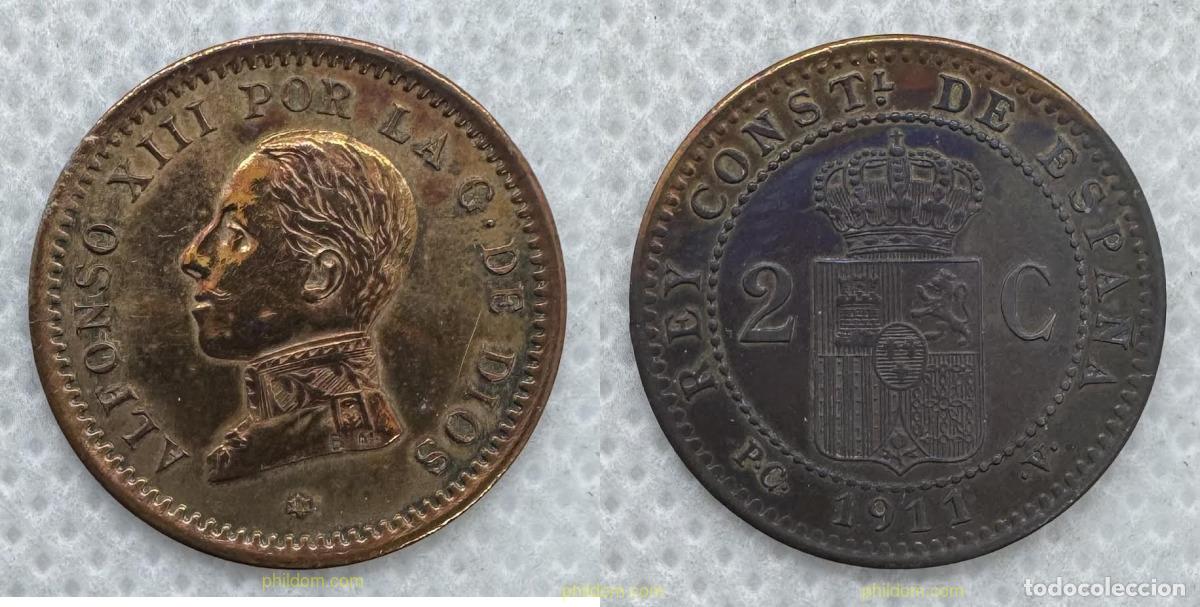 Monedas de Espa&ntilde;a: 5273 ESPA&Ntilde;A 1911 2 CENTIMOS ALFONSO XIII 1911 *11 PCV