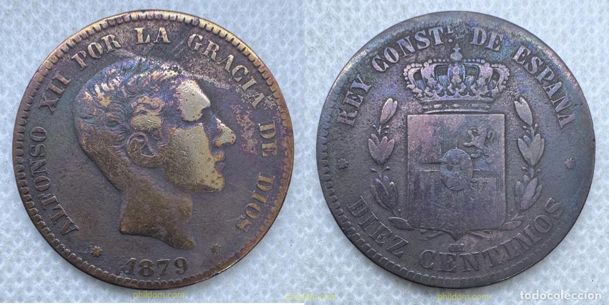 Monedas de Espa&ntilde;a: 5265 ESPA&Ntilde;A 1879 ALFONSO XII 5 CENTIMOS BARCELONA OM 1879