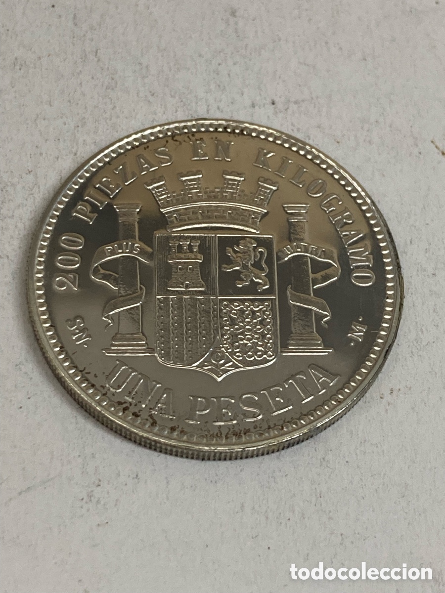 Monedas de Espa&ntilde;a: Moneda de plata Una peseta 1869
