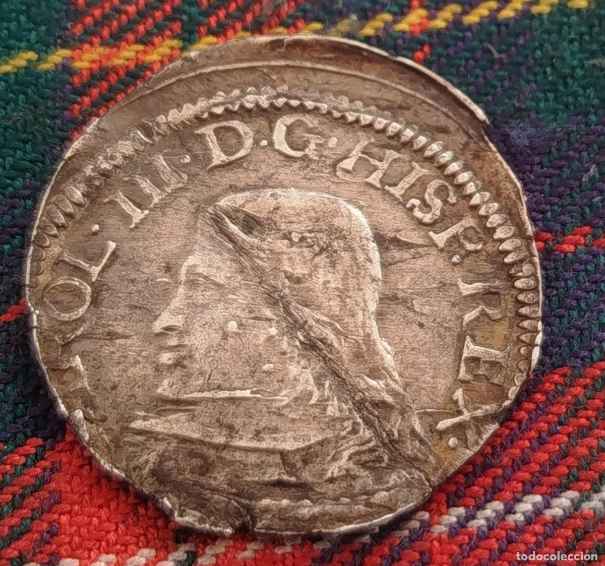 Moedas de Espanha: Croat Barcelona 1706 Carlos iii austria