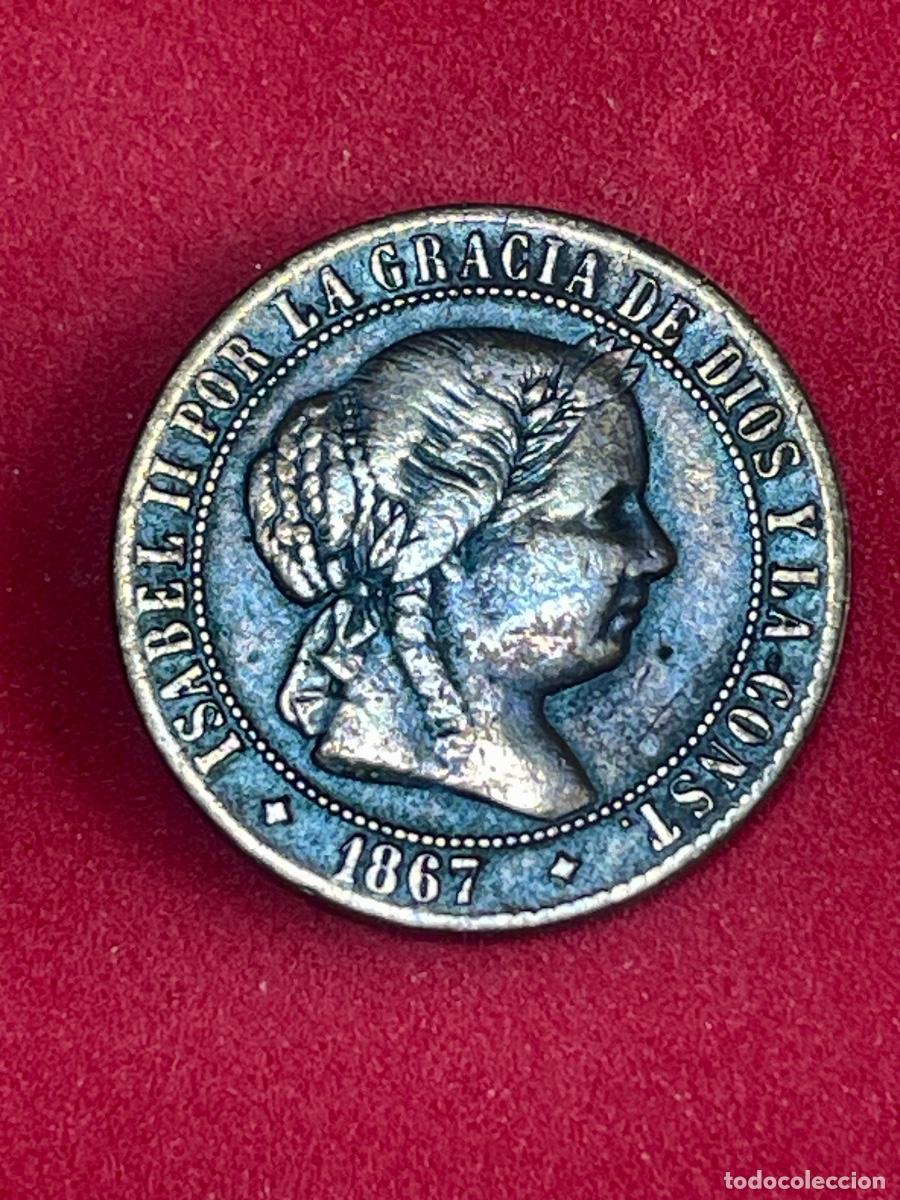Monedas de Espa&ntilde;a: 2 Y 1/2 CENTIMOS ISABEL II. A&Ntilde;O 1867 N 1