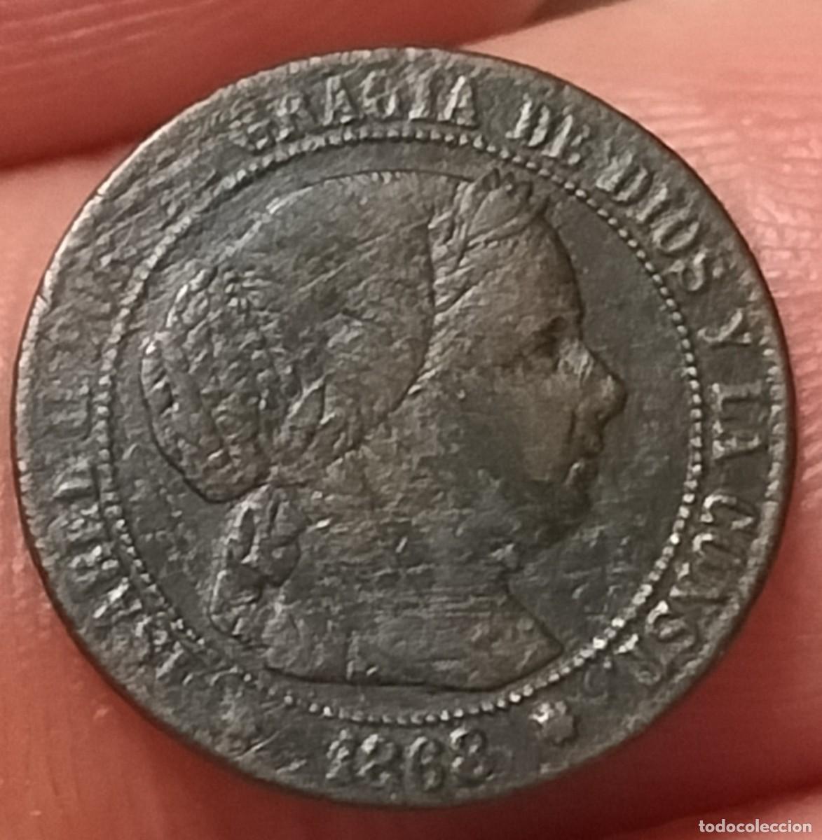 Monedas de Espa&ntilde;a: 1/2 CTS de escudo 1868 . Estrella 7 puntas