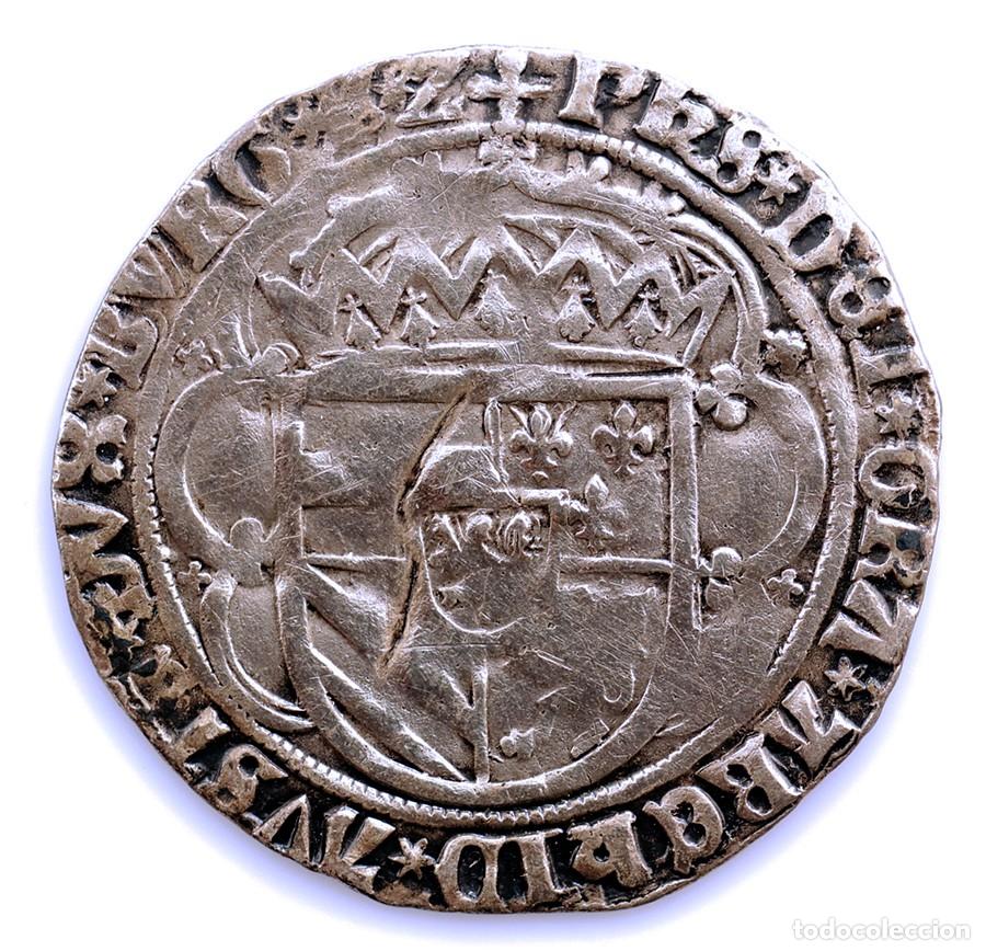 Monedas de Espa&ntilde;a: SC. Spain-Felipe I. &rdquo;El Hermoso&rdquo;. Doble Patard 150& Amberes. Plata 2,8g. Escasa
