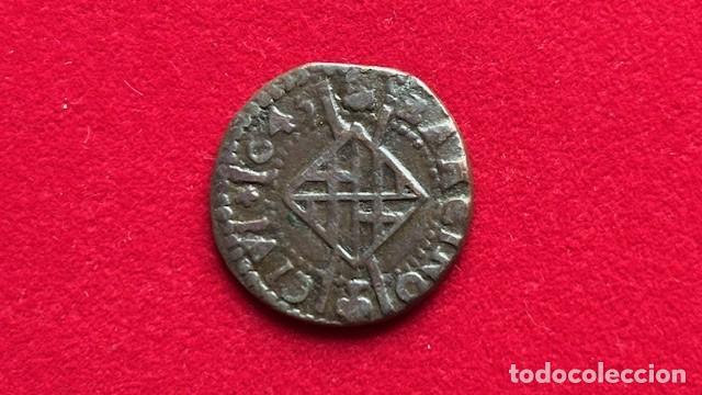 Monedas de Espa&ntilde;a: 1 Sise, Barcelona, 1645, final de riel - Foto 2