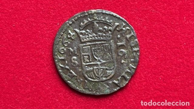Monedas de Espa&ntilde;a: Felipe IV 16 maravedis 1664, Madrid - Foto 2
