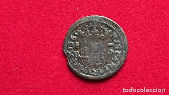 Monedas de Espa&ntilde;a: Felipe IV 16 maravedis 1663 , Segovia - Foto 2