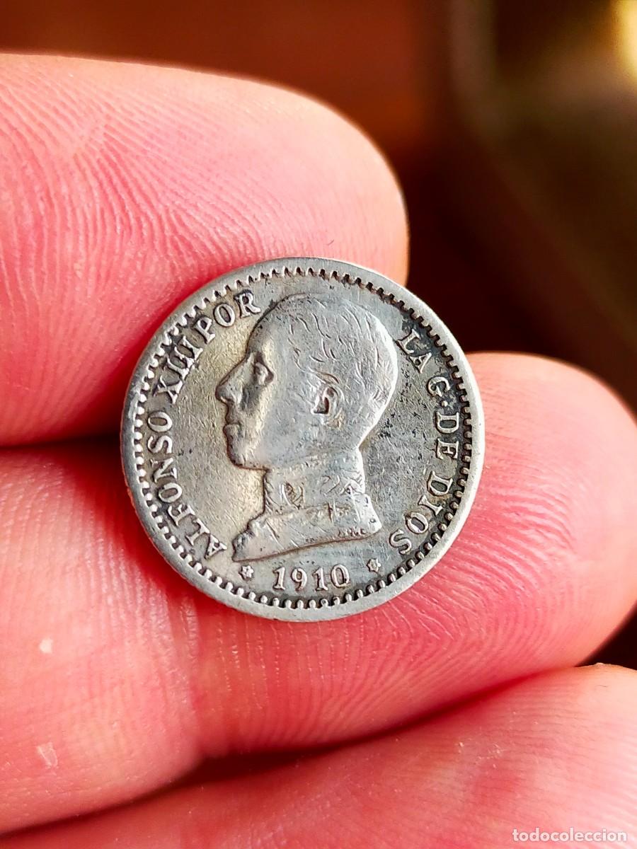 Monedas de Espa&ntilde;a: MONEDA DE 50 CINCUENTA CENTIMOS ALFONSO XIII 1910 *10 PGV MUY BUENA CONSERVACION PLATA