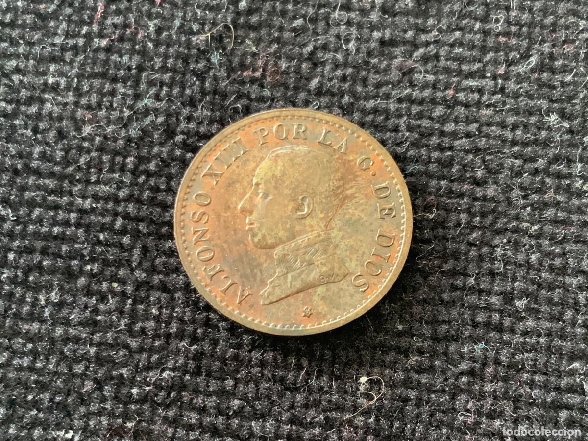 Monedas de Espa&ntilde;a: Moneda de 1 centimo de 1913, Alfonso XIII. 1,06gr. - Foto 2