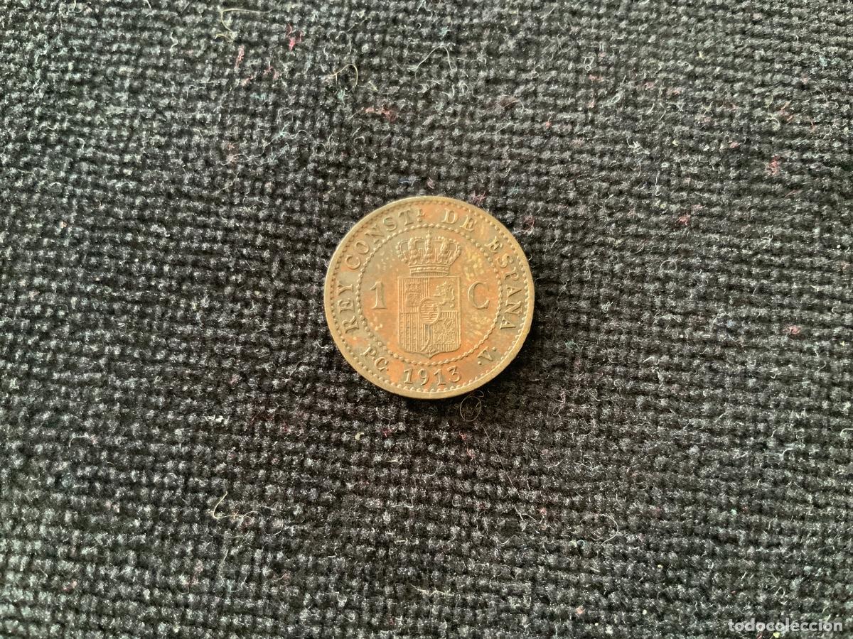 Monedas de Espa&ntilde;a: Moneda de 1 centimo de 1913, Alfonso XIII. 1,06gr. - Foto 4