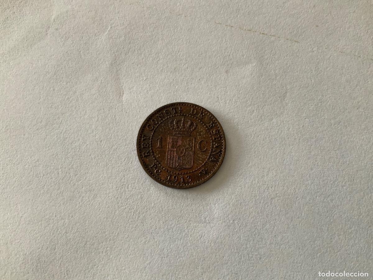 Monedas de Espa&ntilde;a: Moneda de 1 centimo de 1913, Alfonso XIII. 1,06gr. - Foto 8