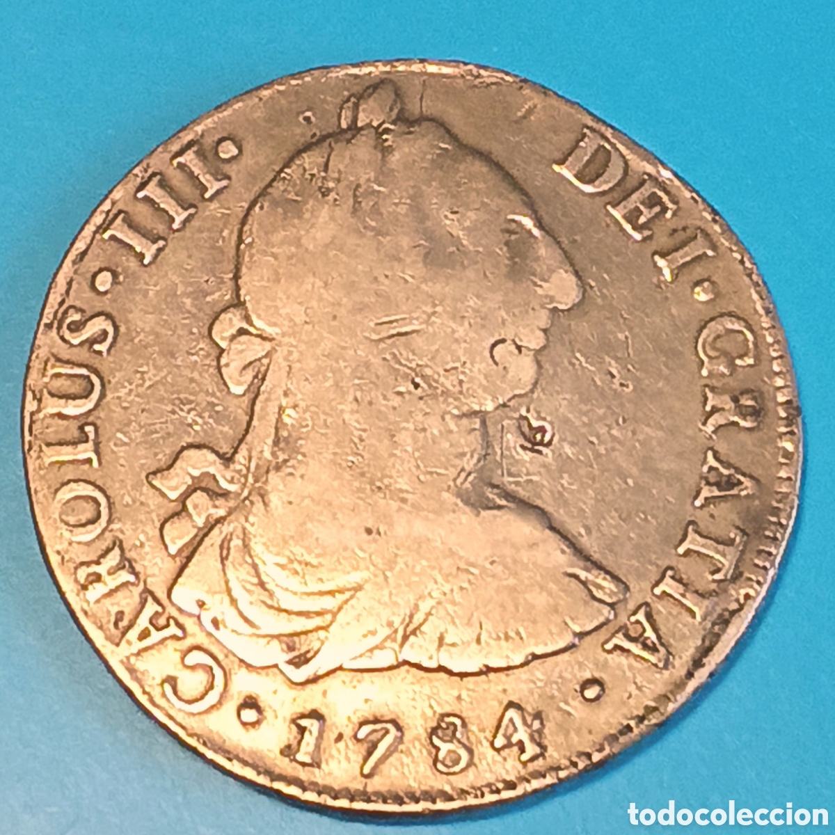 Monedas de Espa&ntilde;a: CARLOS III 8 REALES PLATA 1784 LIMA MI