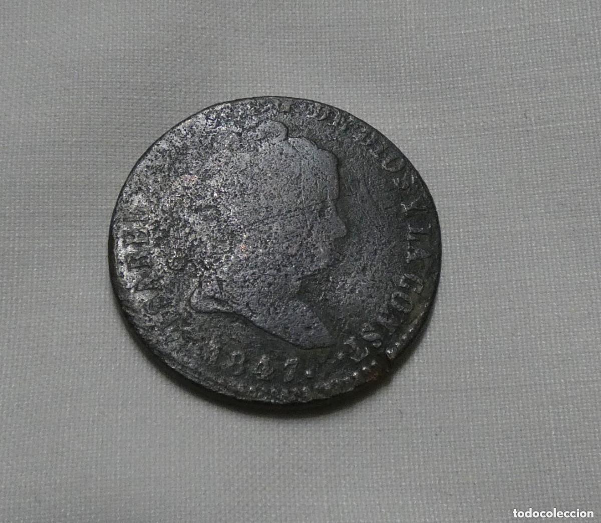 Monedas de Espa&ntilde;a: ESPA&Ntilde;A MONEDA ISABEL II 1847 8 MARAVED&Iacute;S JUBIA (IMAGEN)