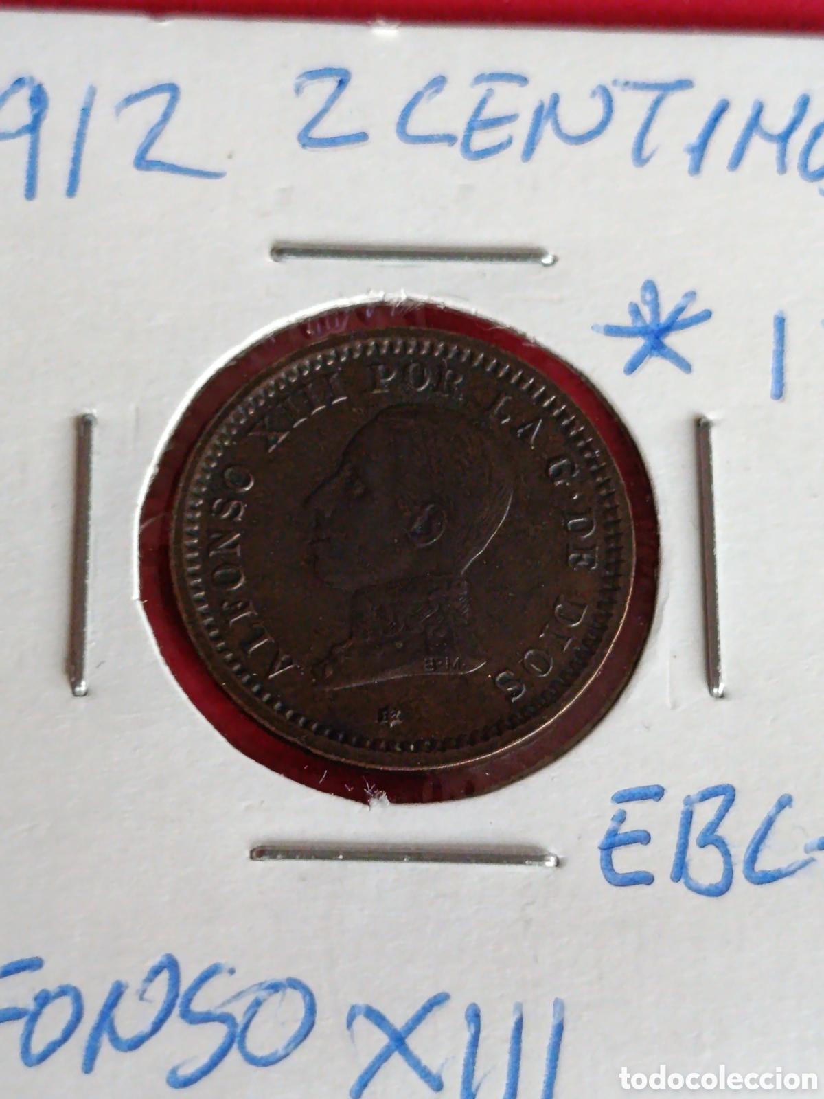 Monedas de Espa&ntilde;a: ALFONSO XIII. 2 C&Eacute;NTIMOS DE 1912*12* EBC+ - Foto 1