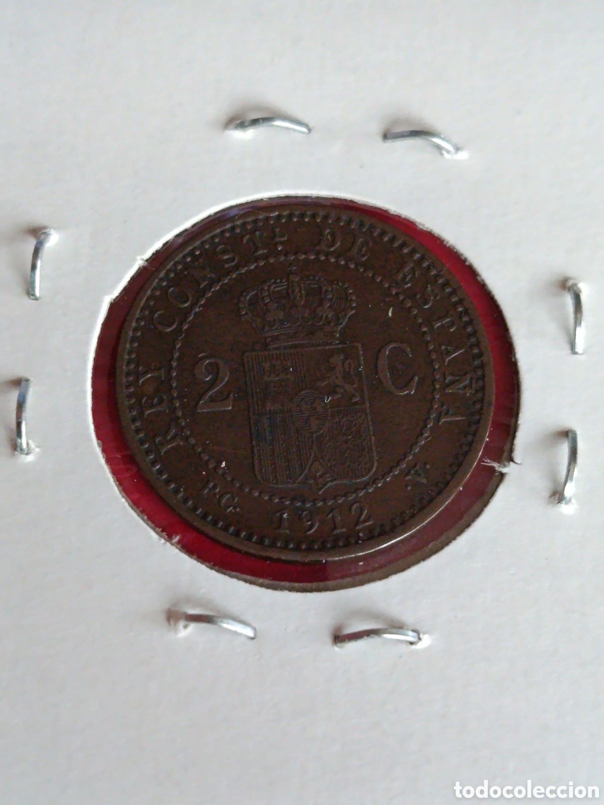 Monedas de Espa&ntilde;a: ALFONSO XIII. 2 C&Eacute;NTIMOS DE 1912*12* MBC+ - Foto 2
