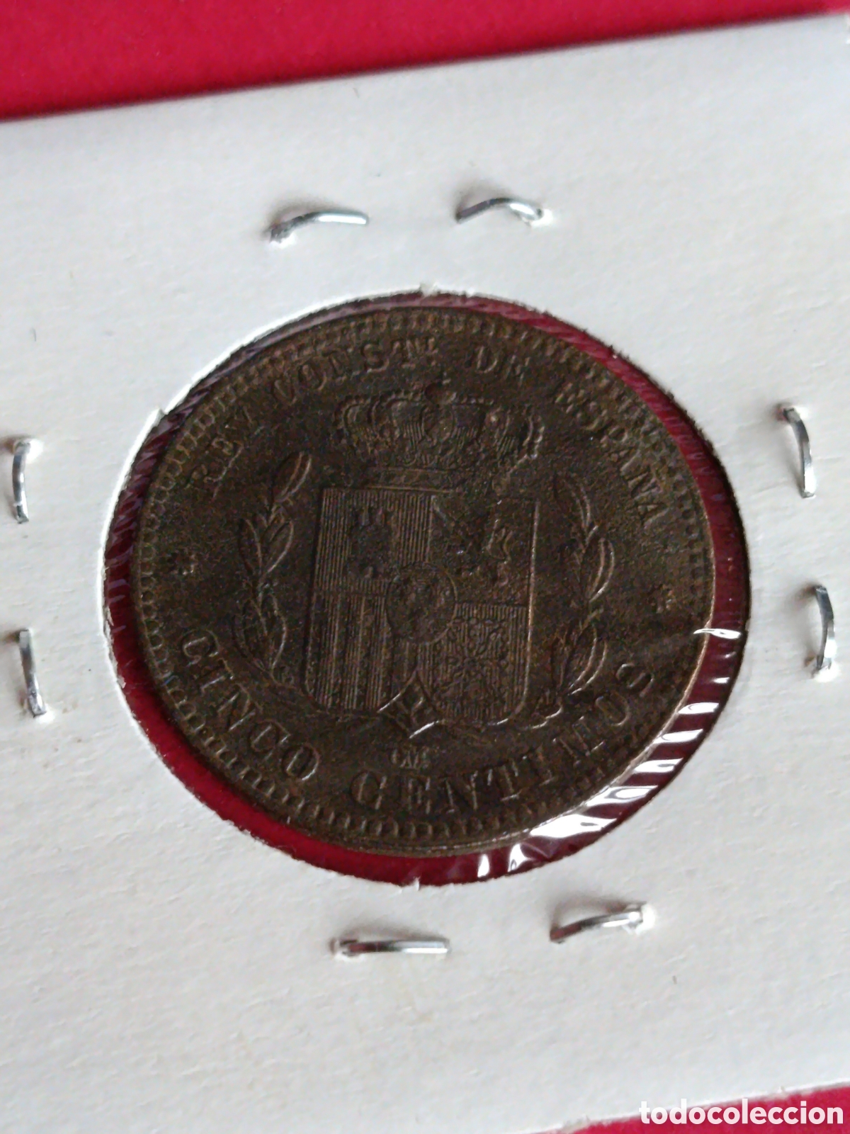 Monedas de Espa&ntilde;a: ALFONSO XII. 5 C&Eacute;NTIMOS DE 1878. MBC- - Foto 2