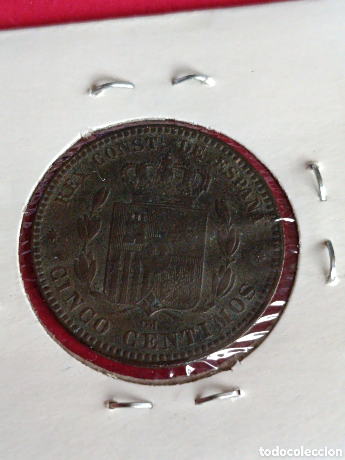 Monedas de Espa&ntilde;a: ALFONSO XII. 5 C&Eacute;NTIMOS DE 1879. MBC+ - Foto 2