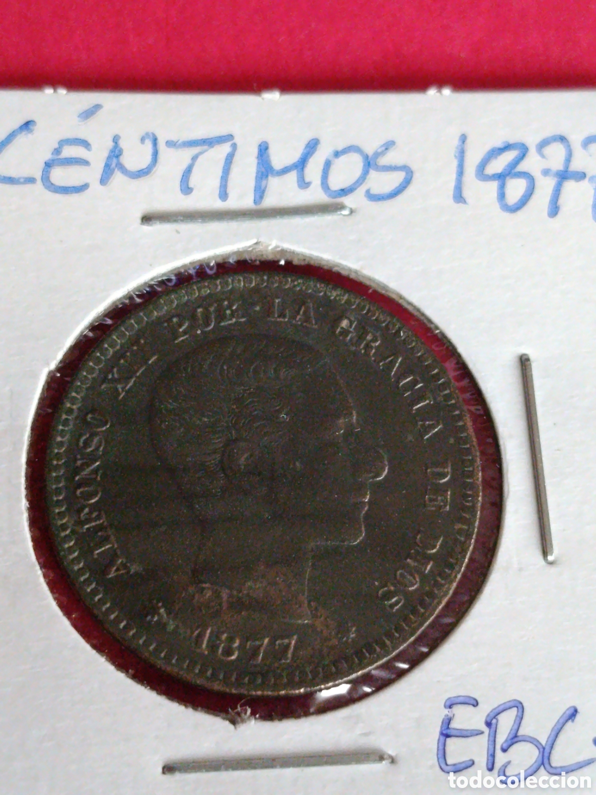Monedas de Espa&ntilde;a: ALFONSO XII. 5 C&Eacute;NTIMOS DE 1877. EBC