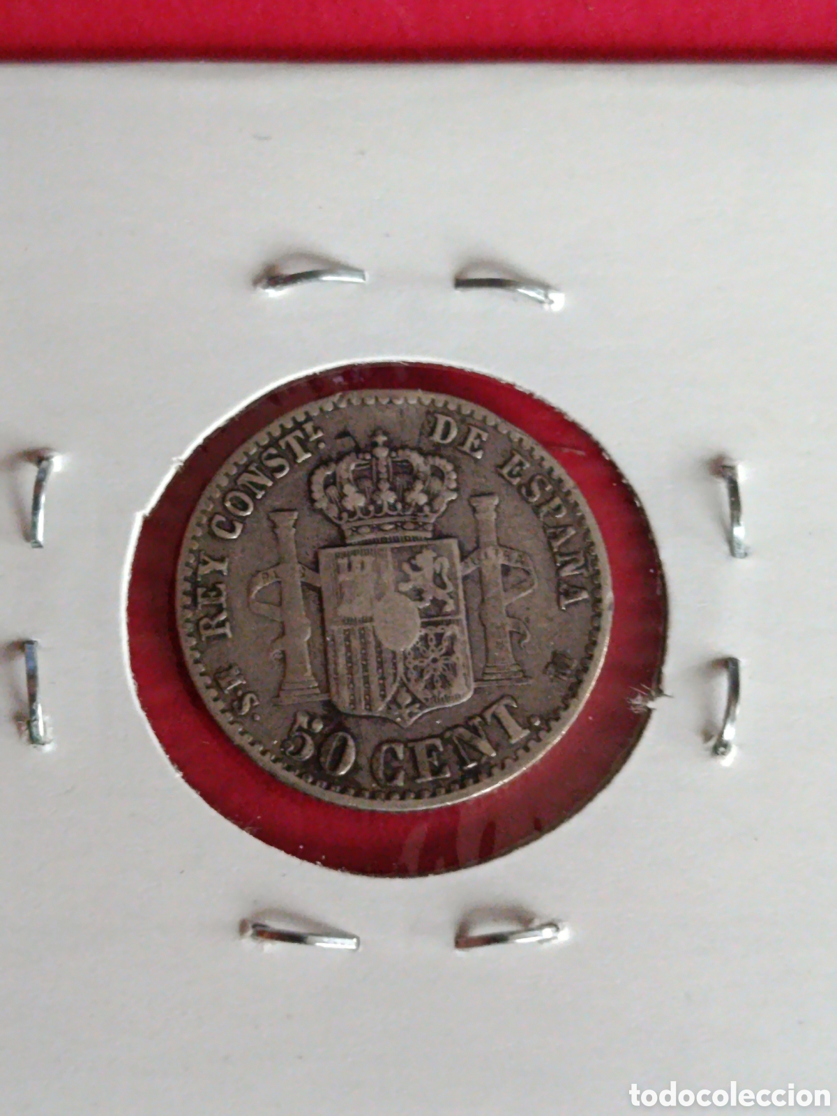Monedas de Espa&ntilde;a: ALFONSO XII. 50 C&Eacute;NTIMOS DE 1880. BC+ - Foto 2