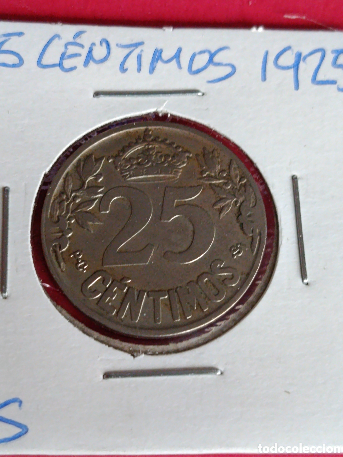 Monedas de Espa&ntilde;a: ALFONSO XIII. 25 C&Eacute;NTIMOS DE 1925. - Foto 1