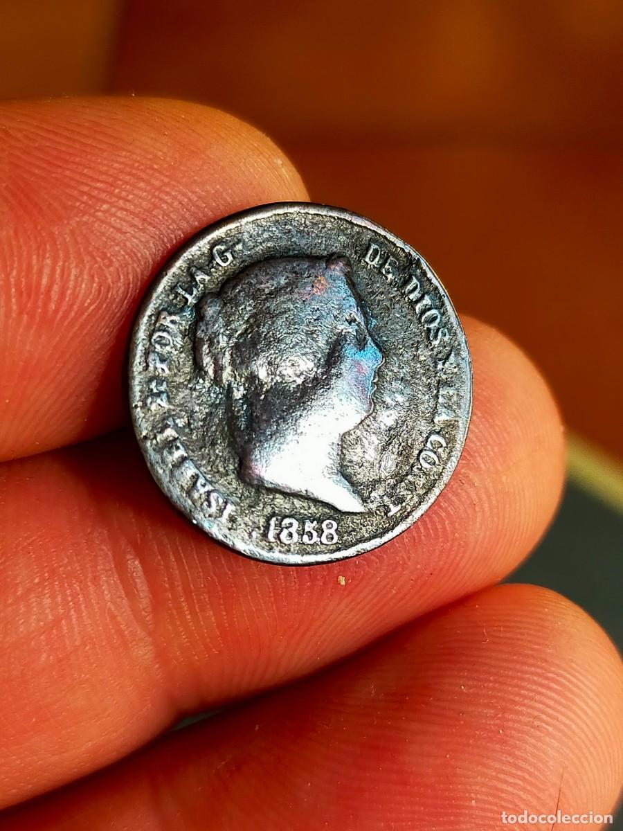 Monedas de Espa&ntilde;a: MONEDA DE 10 DIEZ CENTIMOS DE REAL ISABEL II 1858 CECA SEGOVIA REGULAR CONSERVACION