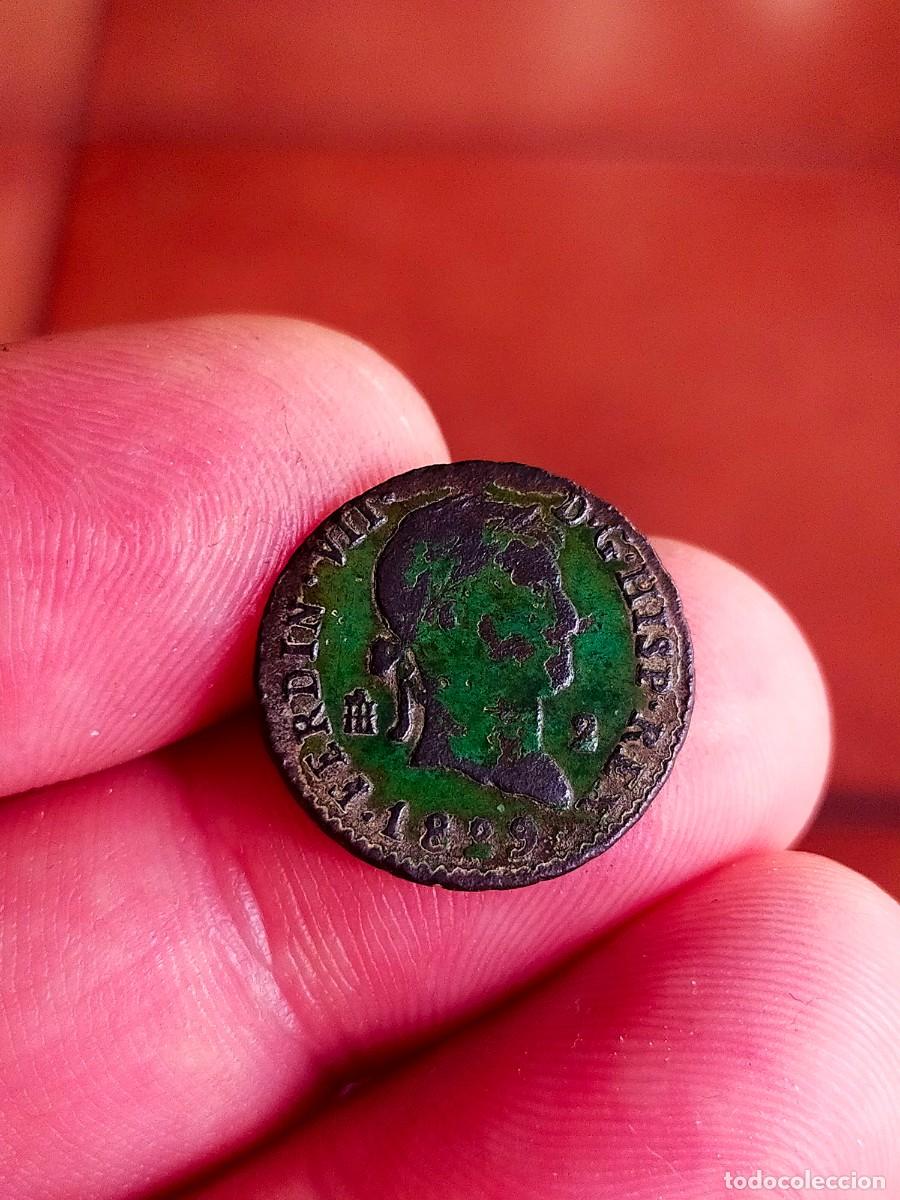 Monedas de Espa&ntilde;a: MONEDA DE 2 DOS MARAVEDIES MARAVEDIS FERNANDO VII 1829 CECA SEGOVIA ESPA&Ntilde;A BUENA CONSERVACION