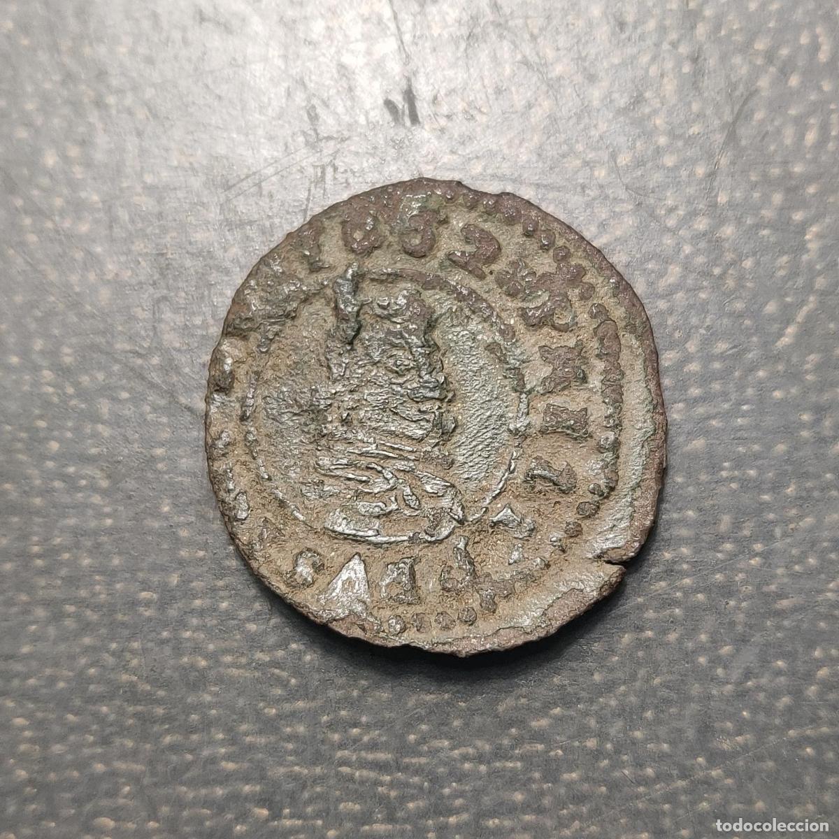 Monedas de Espa&ntilde;a: FALSA DE EPOCA ESPA&Ntilde;A LA CORU&Ntilde;A FELIPE IV 16 MARAVEDIS 1662 FALSA DE EPOCA