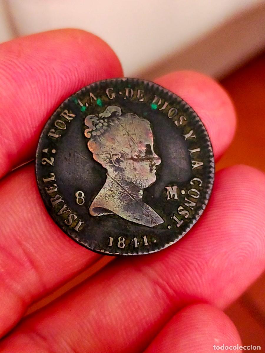 Monedas de Espa&ntilde;a: MONEDA DE 8 OCHO MARAVEDIES MARAVEDIS ISABEL II 2 1841 CECA SEGOVIA ESPA&Ntilde;A BUENA CONSERVACION