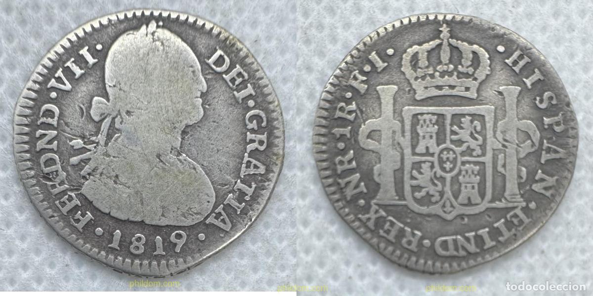 Monedas de Espa&ntilde;a: 5238 ESPA&Ntilde;A 1819 FERNANDO VII 1 REAL 1819 NUEVO REINO FJ
