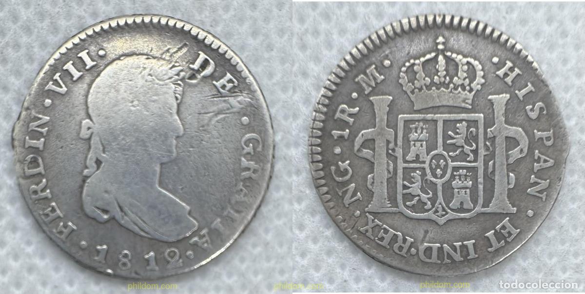 Monedas de Espa&ntilde;a: 5239 ESPA&Ntilde;A 1812 FERNANDO VII 1 REAL 1812 GUATEMALA M