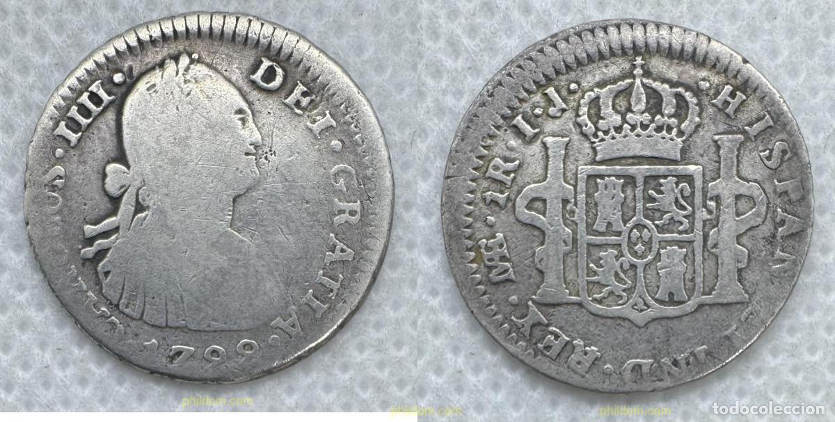 Monedas de Espa&ntilde;a: 5233 ESPA&Ntilde;A 1799 CARLOS IV 1 REAL 1799 LIMA IJ