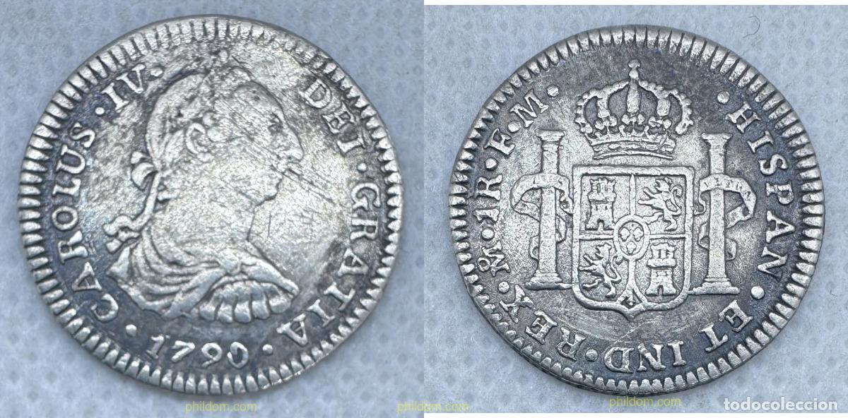 Monedas de Espa&ntilde;a: 5220 ESPA&Ntilde;A 1790 CARLOS III 1 REAL 1790 MEXICO FM