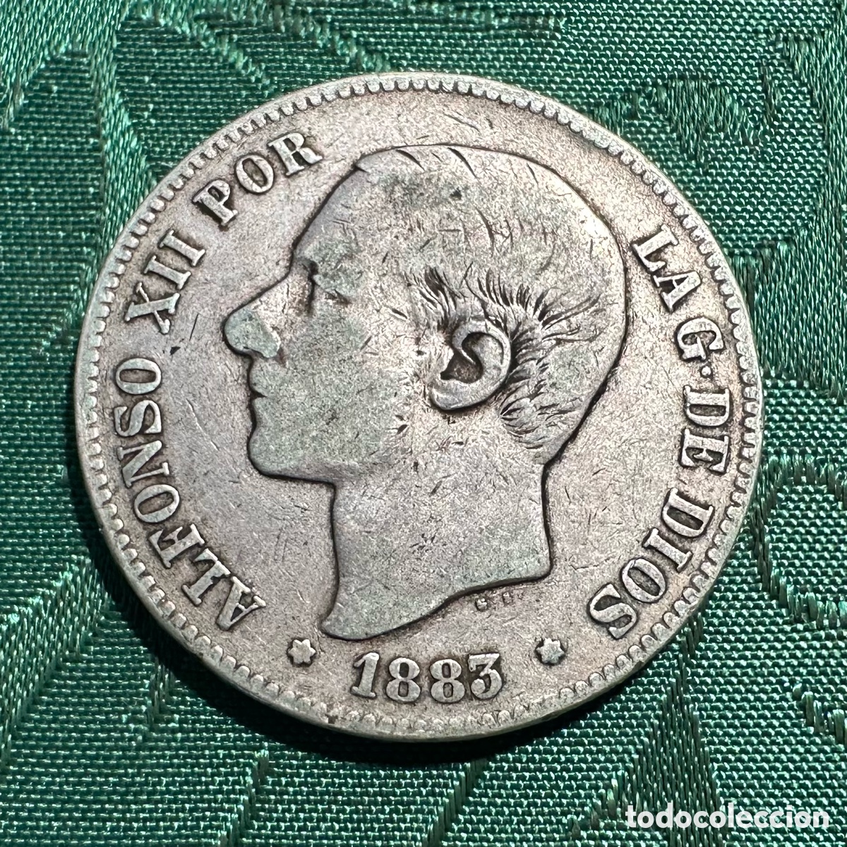 Monedas de Espa&ntilde;a: MONEDA DE 5 PESETAS PLATA (DURO)DE ALFONSO XII DEL A&Ntilde;O 1883.