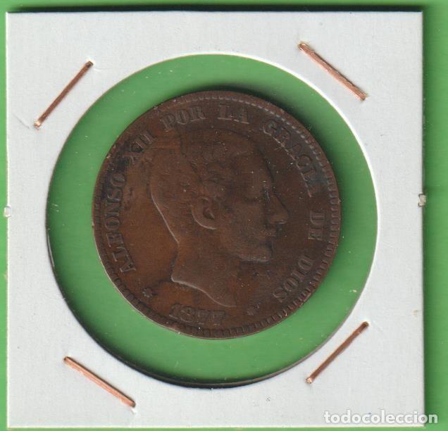 Monedas de Espa&ntilde;a: MONEDAS - ALFONSO XII - 10 C&Eacute;NTIMOS 1877 OM - PG-25 (MBC-/BC)
