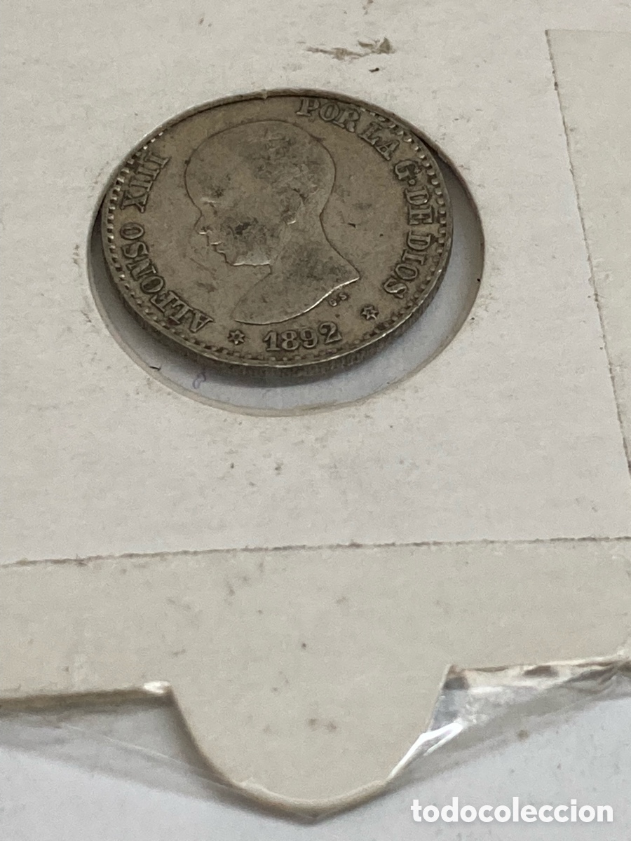 Monedas de Espa&ntilde;a: Moneda de plata 50 Cent 1892