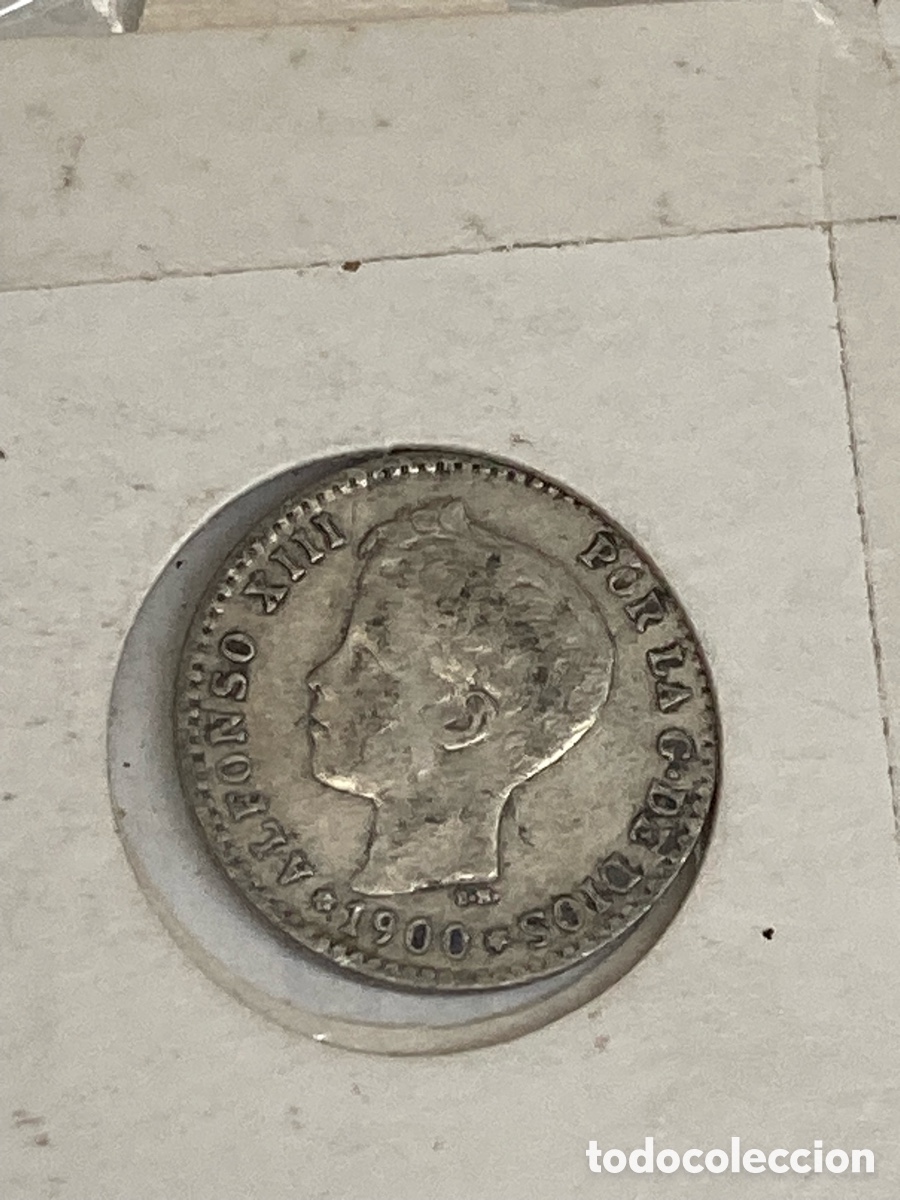 Monedas de Espa&ntilde;a: Moneda de plata 50 cent 1900